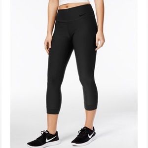 Nike Ten Less Plastic Bottles One Legend Black Capri Leggings